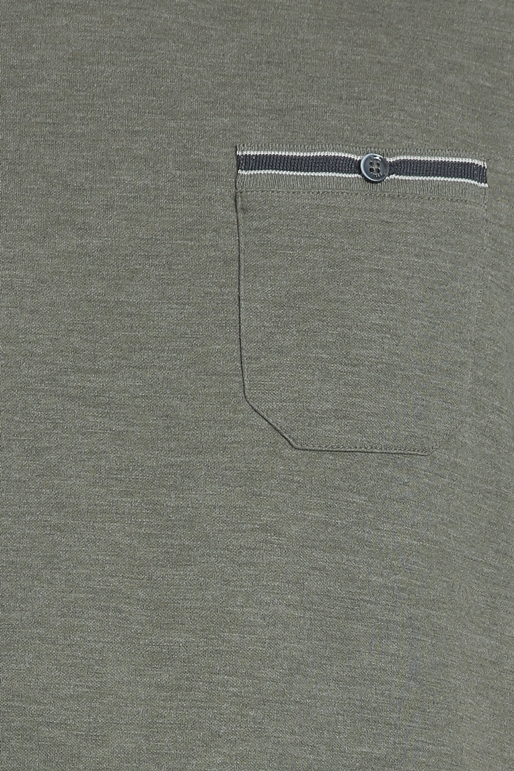 TED BAKER-Ανδρική κοντομάνικη μπλούζα TED BAKER KHAOS SOFT TOUCH χακί